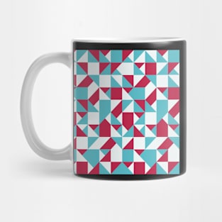 Turquoise and Raspberry Geo Pattern Mug